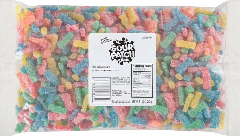 SOUR PATCH KIDS Soft & Chewy Candy, Bulk Candy, 5 lb - Image 1
